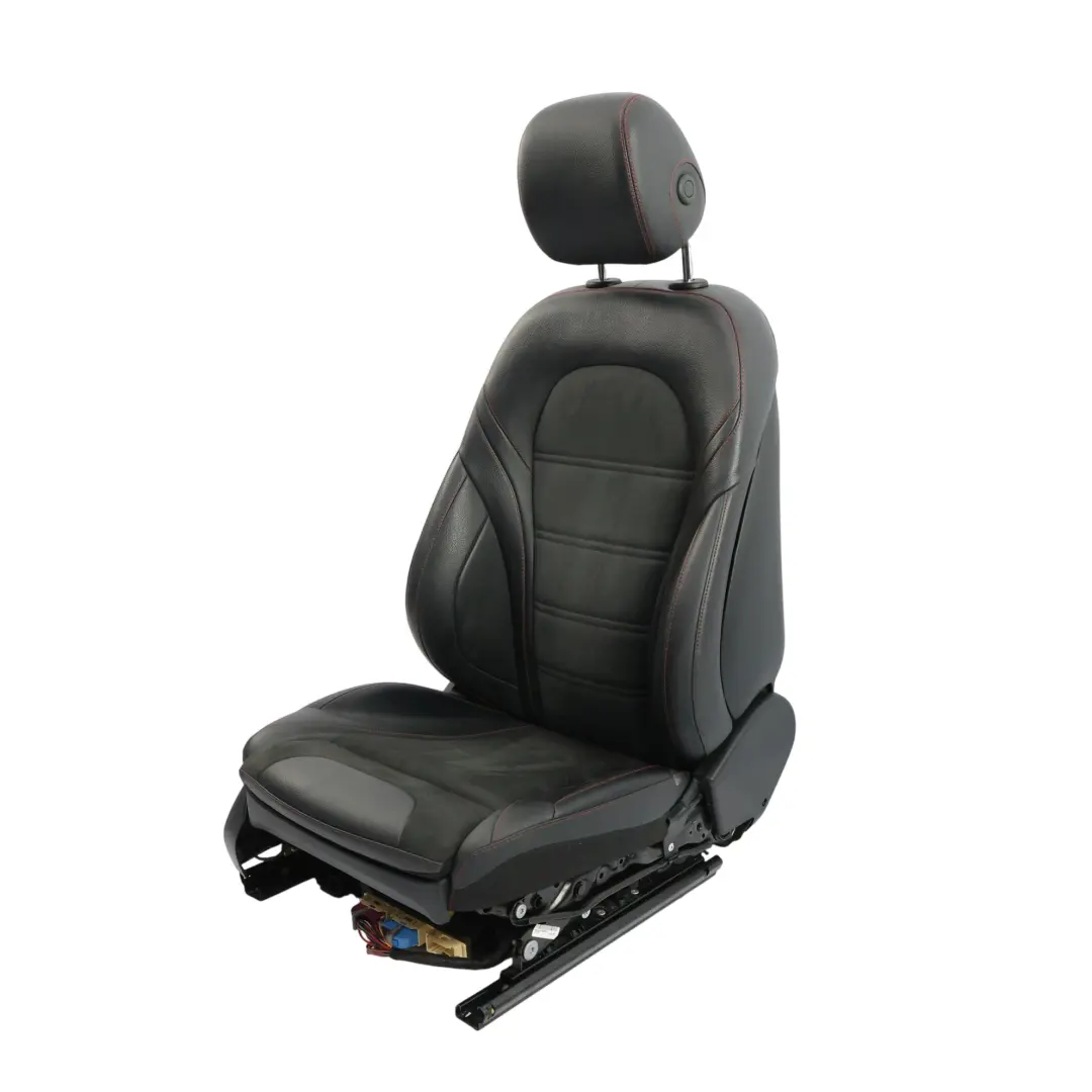 Mercedes W205 Front Seat Heated Memory Leather Alcantara Black Right O/S - SKU A2059109712-1 - Part number A2059109712