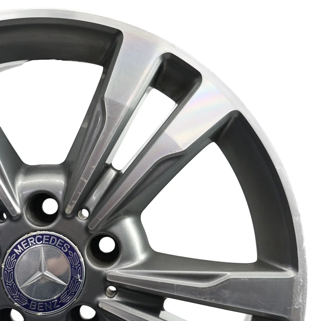 Mercedes W212 Alloy Wheel Rim 17" ET:48 8J 5 Double Spoke - SKU A2124015602-2 - Part number A2124015602