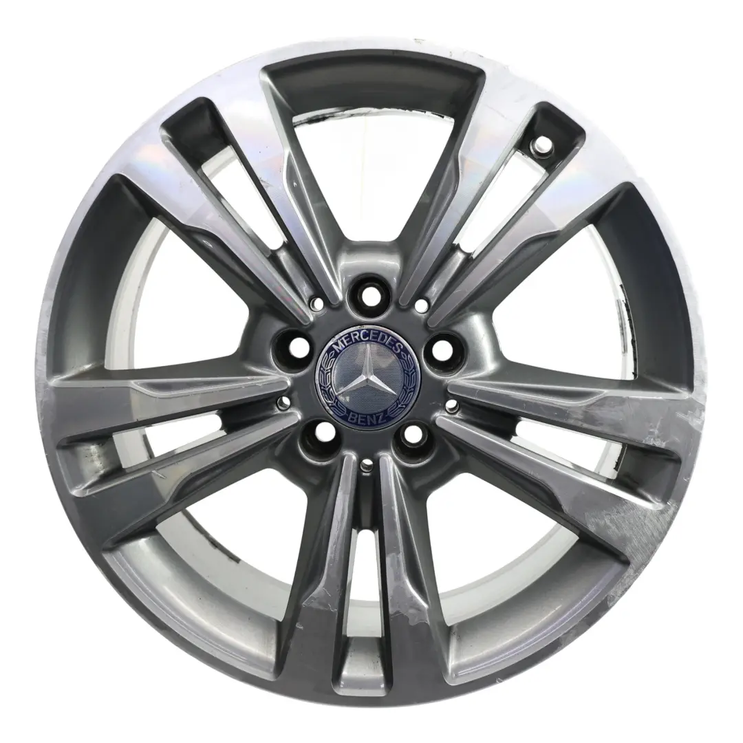 Mercedes W212 Alloy Wheel Rim 17" ET:48 8J 5 Double Spoke - SKU A2124015602-3 - Part number A2124015602