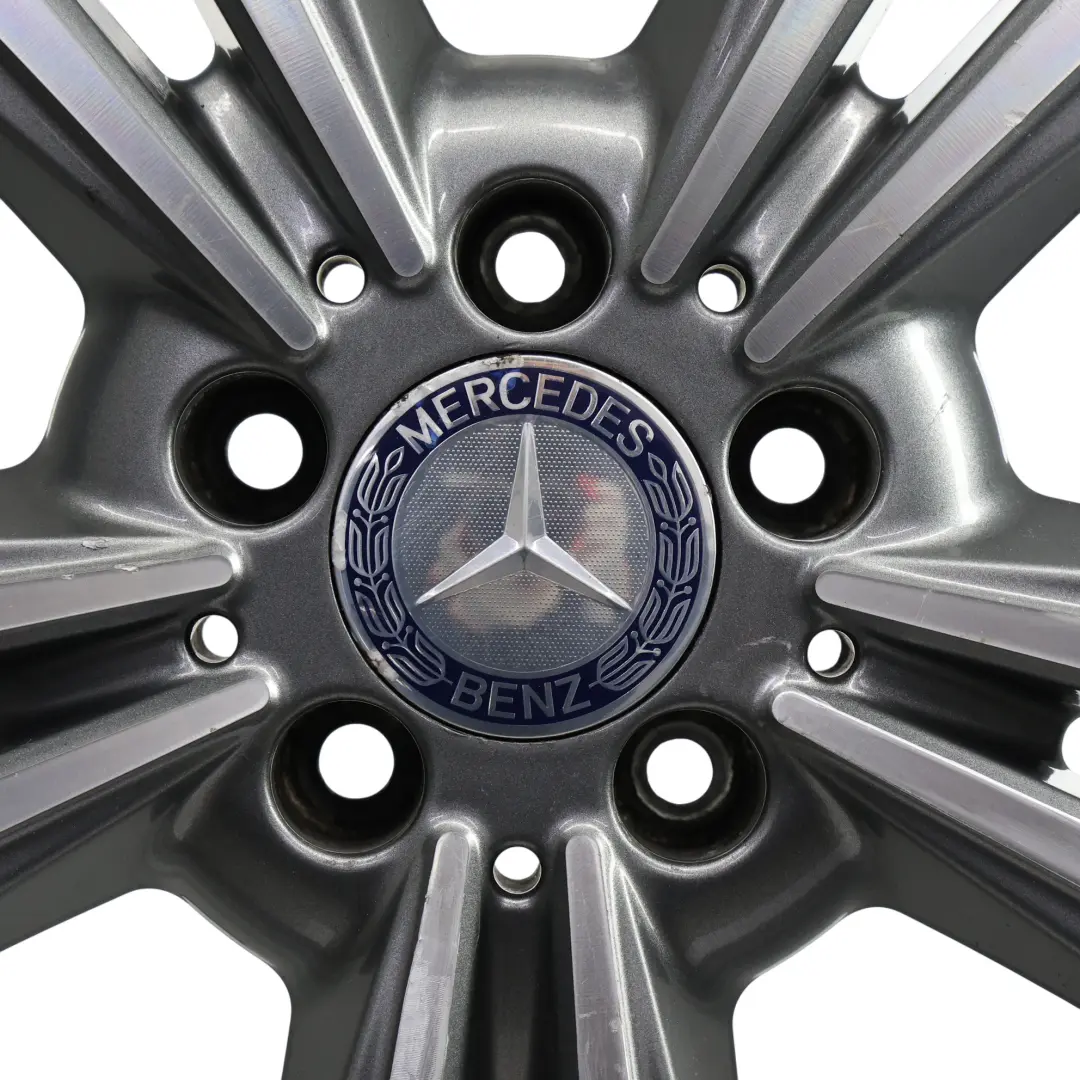 Alloy Wheel Rim 17" ET:48 8J 5 Double Spoke to Mercedes W212 with Part number A2124015602 Mercedes W212 Alloy Wheel Rim 17" ET:48 8J 5 Double Spoke - SKU A2124015602-3 - Part number A2124015602