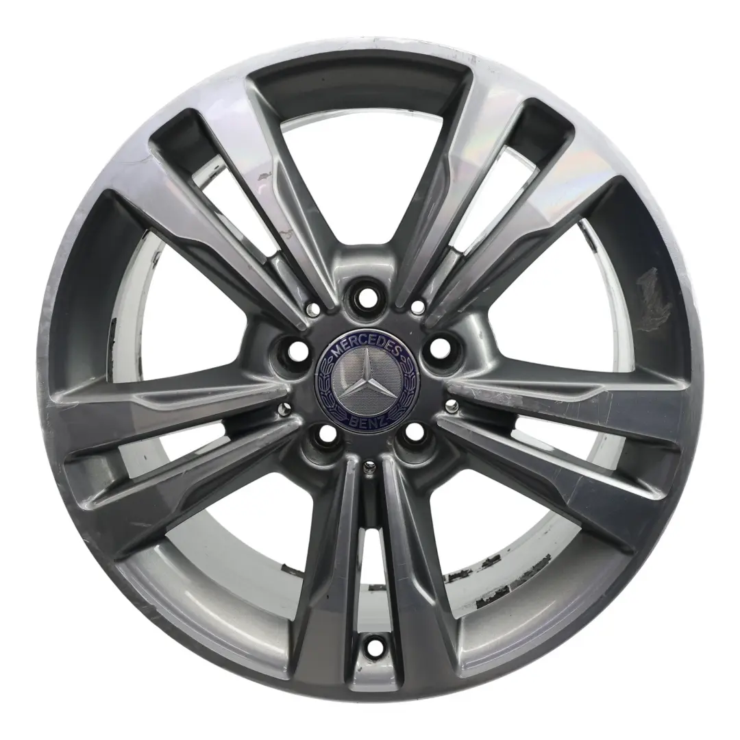 Mercedes W212 Alloy Wheel Rim 17" ET:48 8J 5 Double Spoke - SKU A2124015602-4 - Part number A2124015602