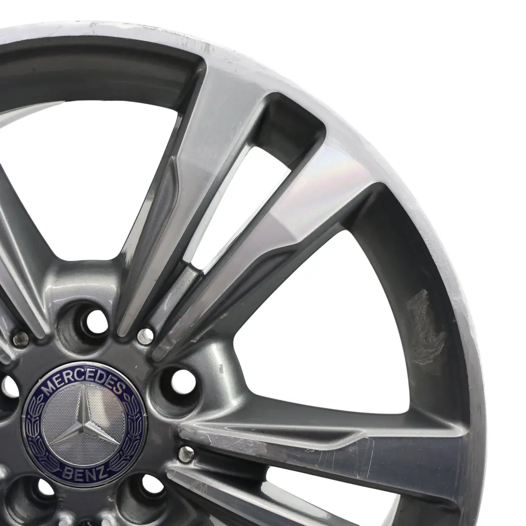 Mercedes W212 Alloy Wheel Rim 17" ET:48 8J 5 Double Spoke - SKU A2124015602-4 - Part number A2124015602