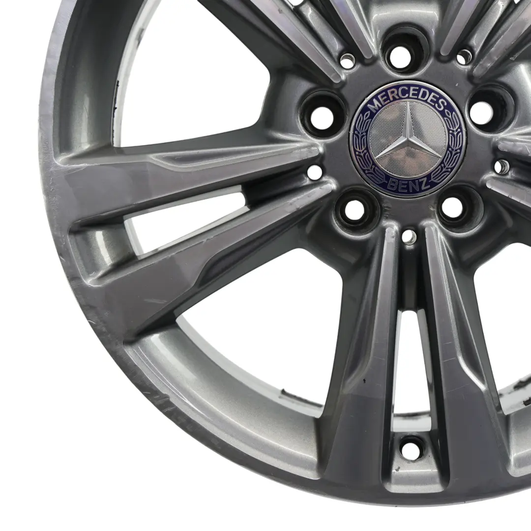 Alloy Wheel Rim 17" ET:48 8J 5 Double Spoke to Mercedes W212 with Part number A2124015602 Mercedes W212 Alloy Wheel Rim 17" ET:48 8J 5 Double Spoke - SKU A2124015602-4 - Part number A2124015602