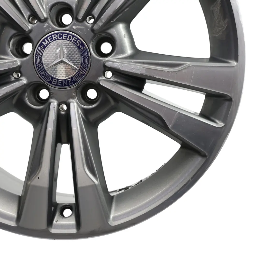 Mercedes W212 Alloy Wheel Rim 17" ET:48 8J 5 Double Spoke - SKU A2124015602-4 - Part number A2124015602