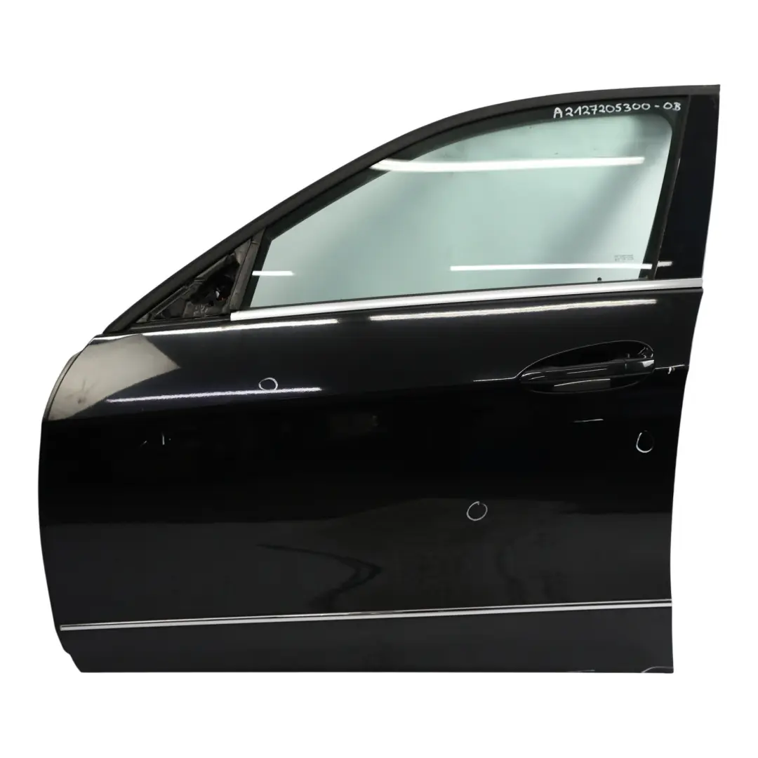 Mercedes W212 Tür Vorne Links Obsidian Black Schwarz Metallic - 197 - SKU A2127205300-OB - Teilenummer A2127205300