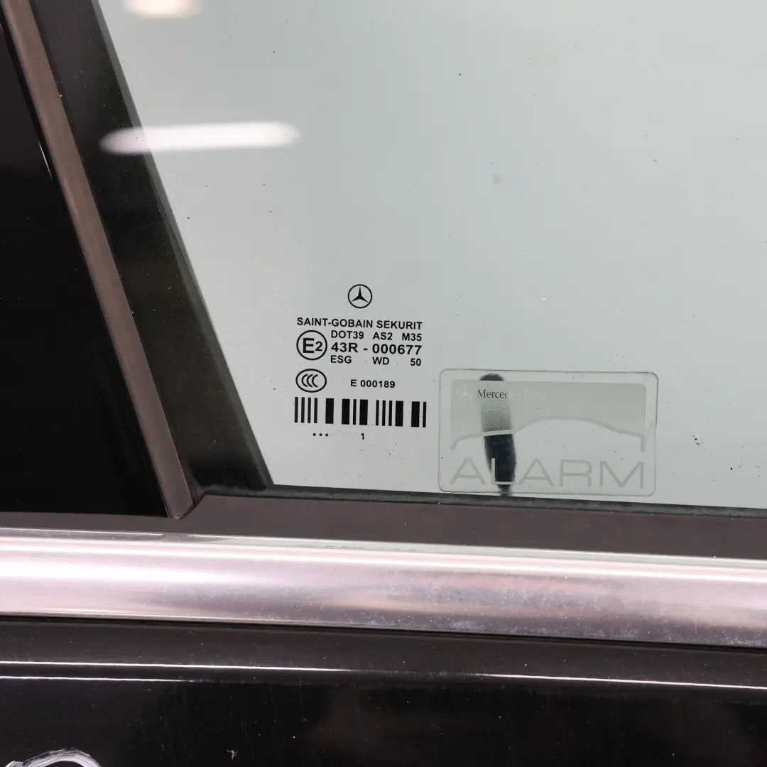 Mercedes W212 Door Front Right O/S Cover Panel Obsidian Black Metallic - 197 - SKU A2127205400-OB1 - Part number A2127205400