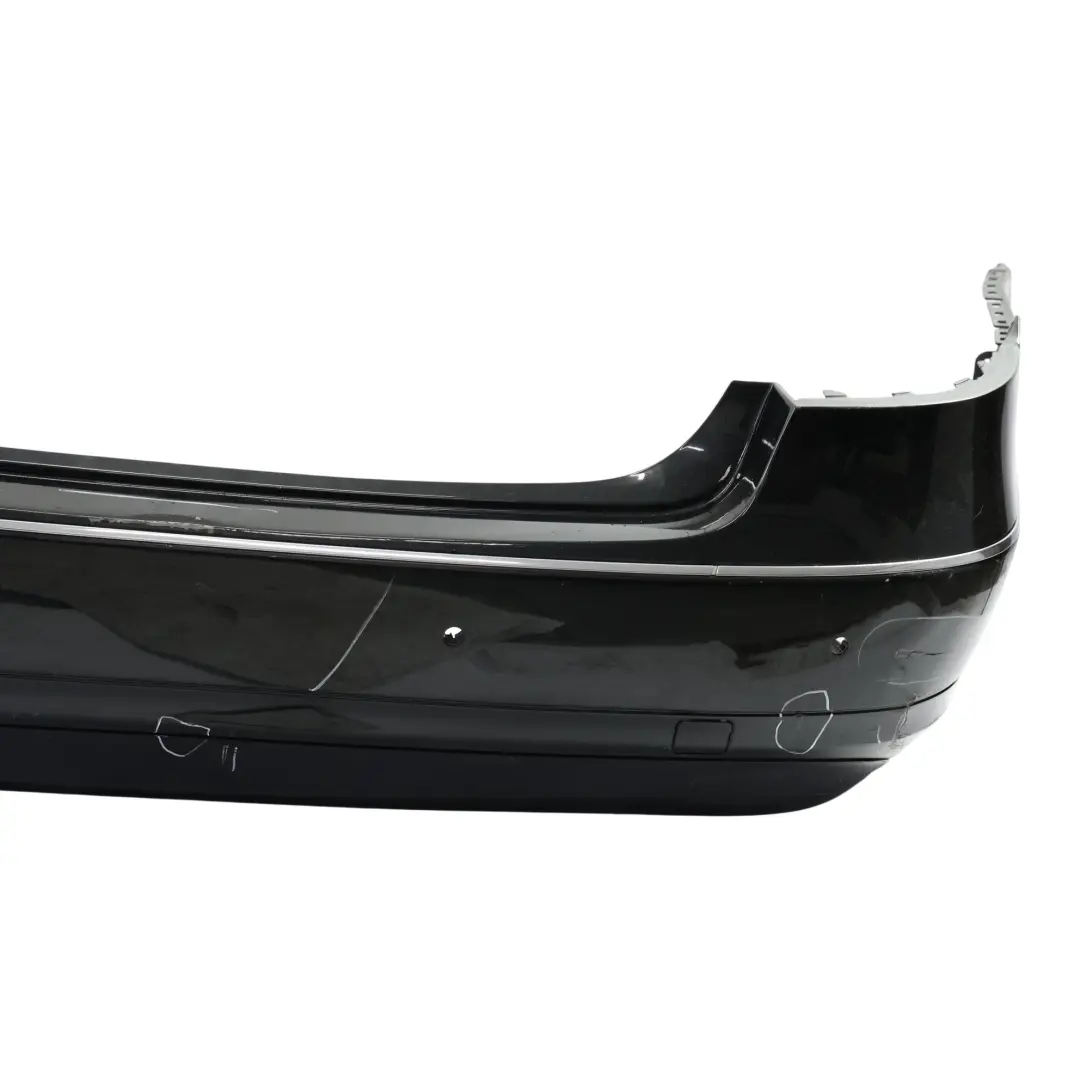 Mercedes W212 Rear Bumper Elegance Trim Panel Cover Obsidian Black - 197 - SKU A2128804640-OB - Part number A2128804640