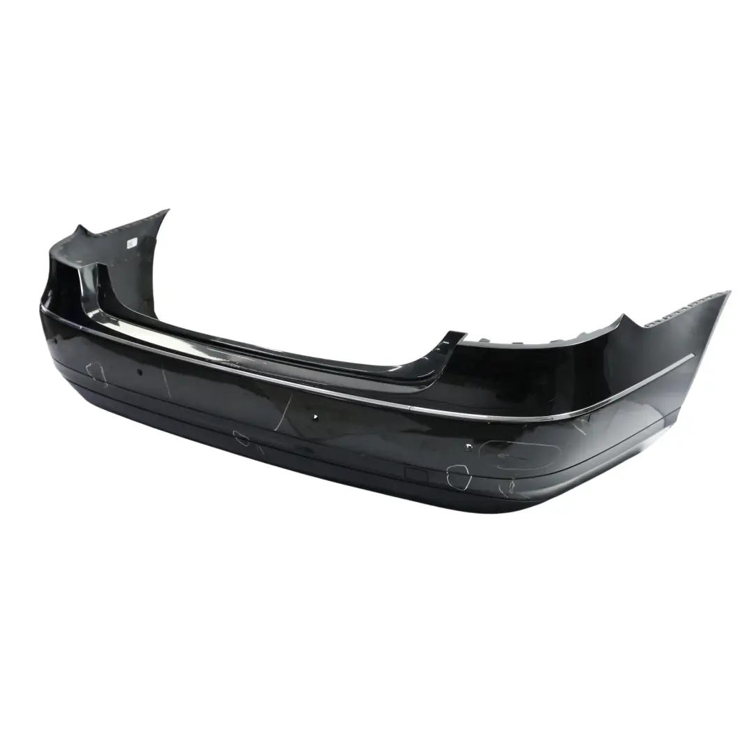 Bumper Elegance Trim Panel Cover Obsidian Black - 197 to Mercedes W212 Rear with Part number A2128804640 Mercedes W212 Rear Bumper Elegance Trim Panel Cover Obsidian Black - 197 - SKU A2128804640-OB - Part number A2128804640