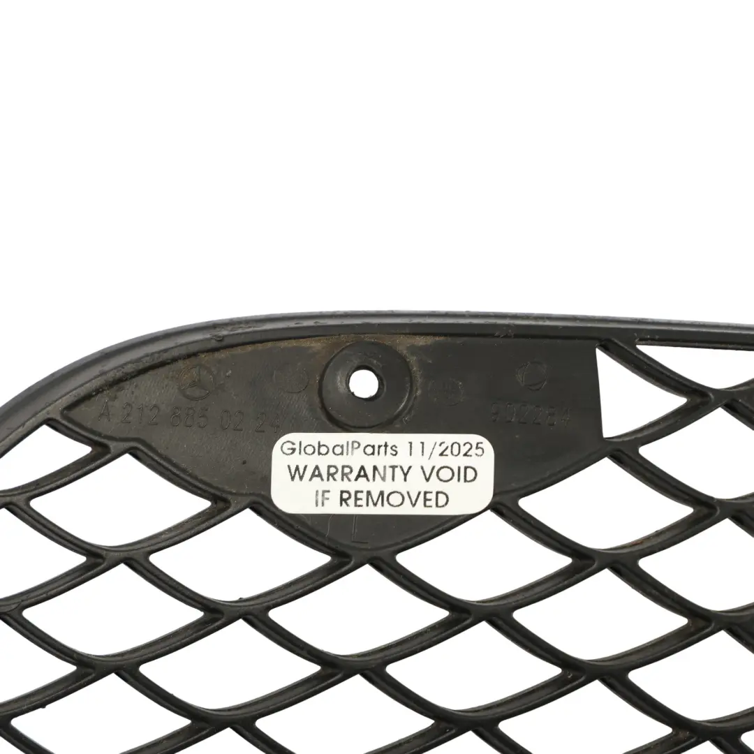 Grille De Pare-Chocs Avant Inférieure Gauche pour Mercedes W212 à propos du numéro de pièce A2128850224 Mercedes W212 Grille De Pare-Chocs Avant Inférieure Gauche - SKU A2128850224 - Numéro de pièce A2128850224