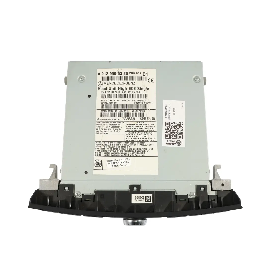 MMI Lettore CD Navigatore Unità principale Stereo per Mercedes W212 con numero di parte A2129005325 Mercedes W212 MMI Lettore CD Navigatore Unità principale Stereo - SKU A2129005325 - Numero di parte A2129005325