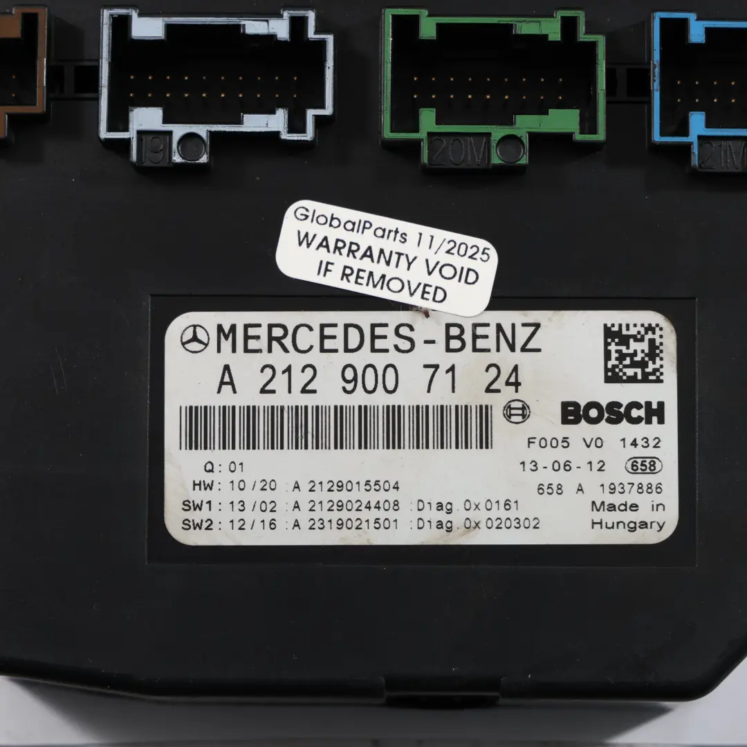 Sicherungskasten SAM Steuermodul Einheit ECU für Mercedes W212 mit Teilenummer A2129007124 Mercedes W212 Sicherungskasten SAM Steuermodul Einheit ECU - SKU A2129007124 - Teilenummer A2129007124