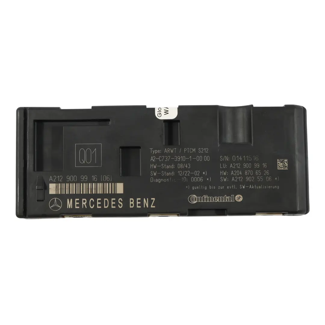 Heck Klappe Kofferraum Deckel Steuer Modul Einheit für Mercedes S212 mit Teilenummer A2129009916 Mercedes S212 Heck Klappe Kofferraum Deckel Steuer Modul Einheit - SKU A2129009916 - Teilenummer A2129009916