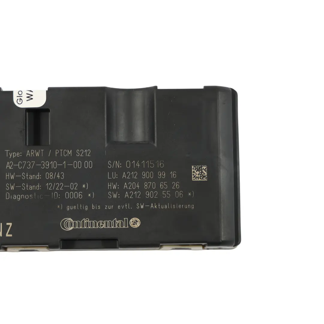 Boot Trunk Lid Control Module Unit to Mercedes S212 Rear Tailgate with Part number A2129009916 Mercedes S212 Rear Tailgate Boot Trunk Lid Control Module Unit - SKU A2129009916 - Part number A2129009916