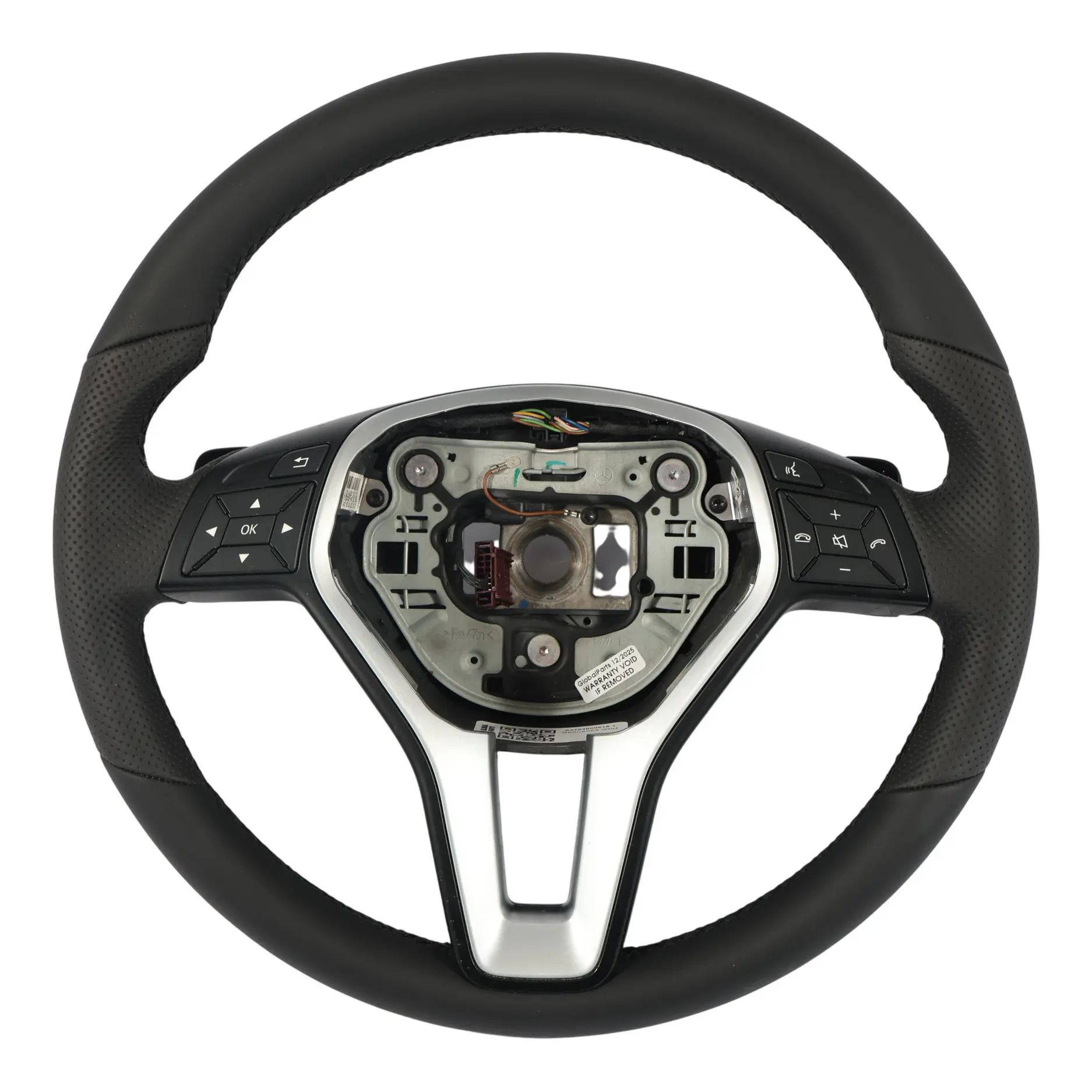 Steering Wheel Mercedes W204 W212 NEW Black Leather Black Threads Paddle Shift