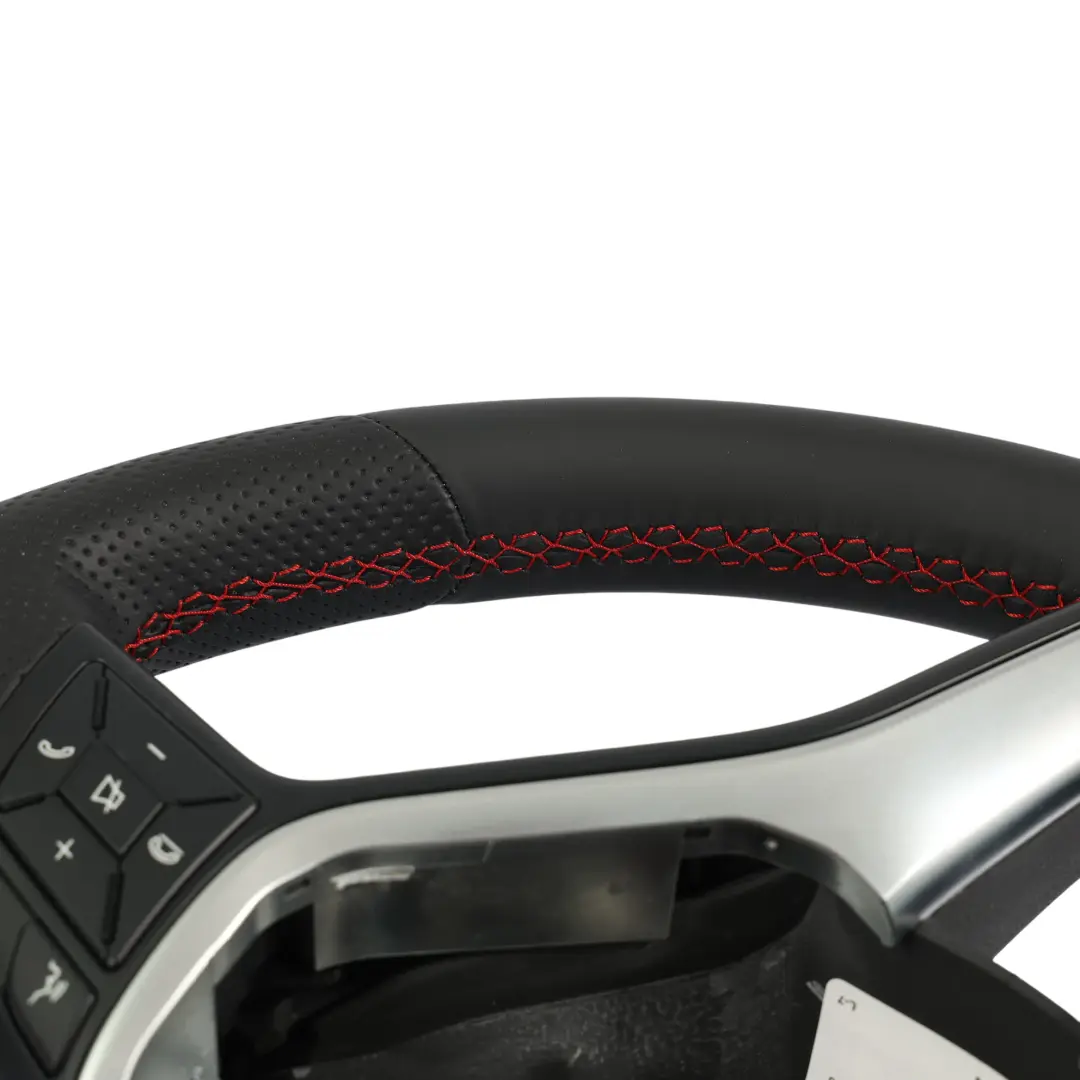 Steering Wheel Mercedes W176 W246 NEW Black Leather Red Threads Paddle Shift to with Part number A2184609103 Steering Wheel Mercedes W176 W246 NEW Black Leather Red Threads Paddle Shift - SKU A2184609103-1 - Part number A2184609103