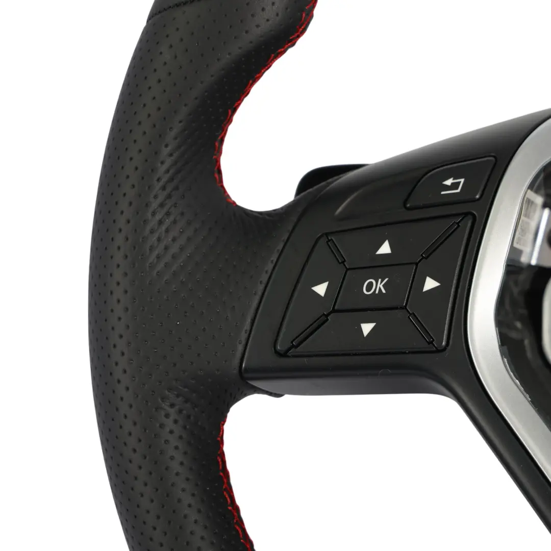 Volante Mercedes W176 W246 NUOVO pelle nera fili rossi Paddle Shift - SKU A2184609103-1 - Numero di parte A2184609103