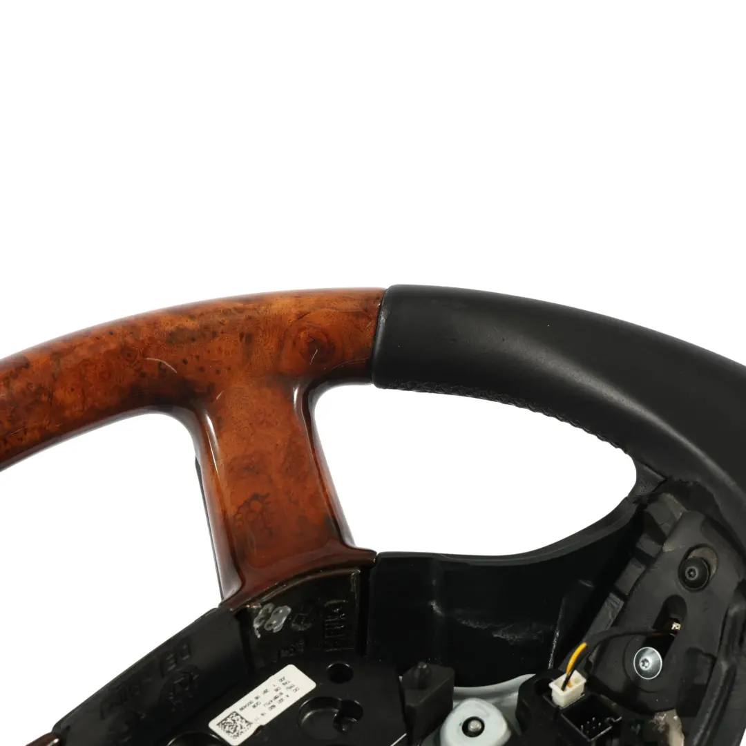 Mercedes C216 W221 Volante Cuero Negro Madera Nogal - SKU A2214600303 - Número de pieza A2214600303