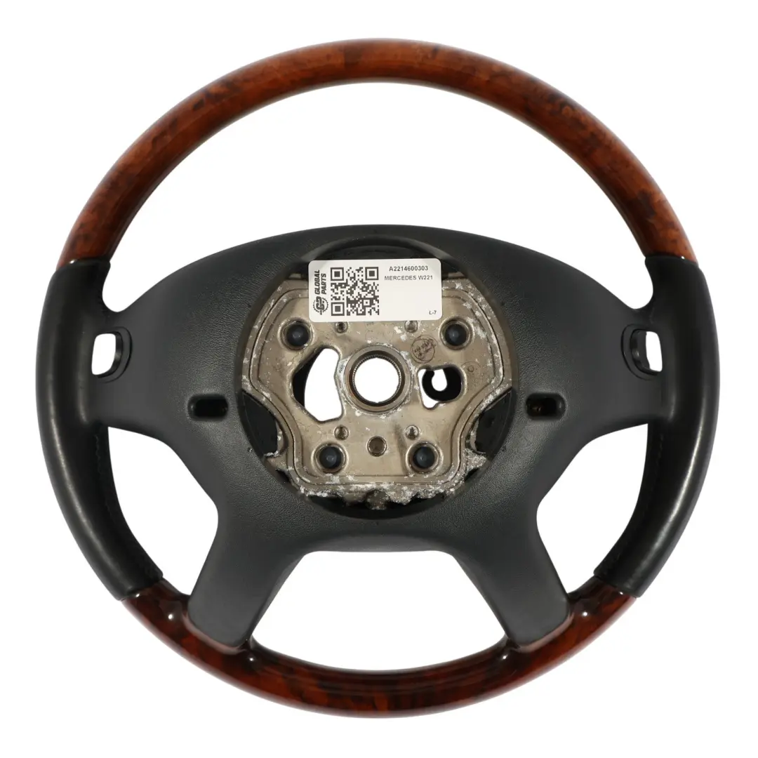 Mercedes C216 W221 Lenkrad Schwarz Leder Holz Gratnuss - SKU A2214600303 - Teilenummer A2214600303