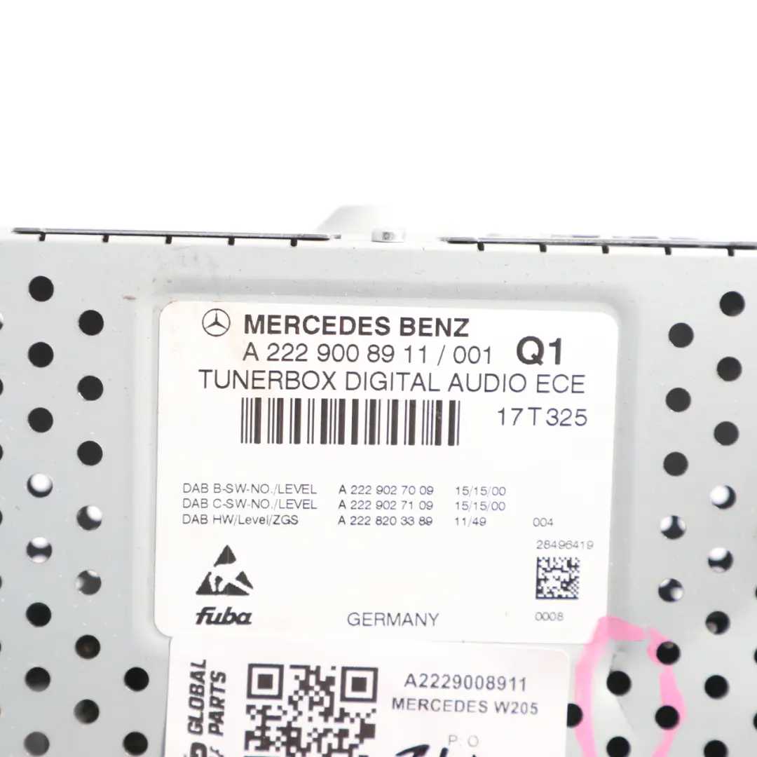  Boîte tuner Mercedes W213 W205 W222 Unité audio numérique DAB ECE - SKU A2229008911 - Numéro de pièce A2229008911