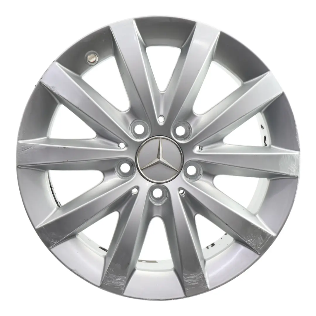 Mercedes W176 W246 Cerchio in lega argento a 10 razze 16" ET:49 6,5J - SKU A2464010202-1 - Numero di parte A2464010202