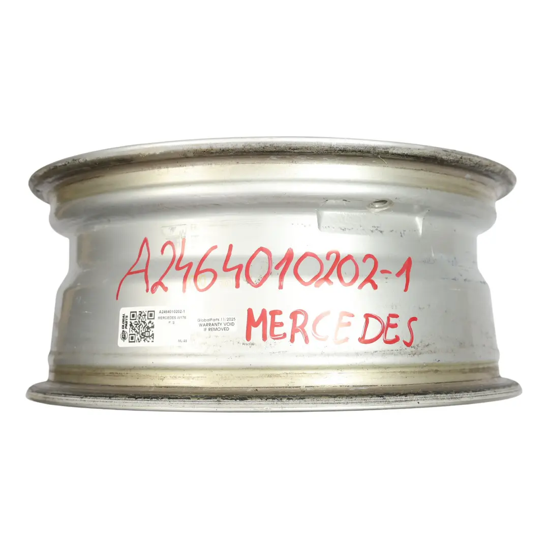 Cerchio in lega argento a 10 razze 16" ET:49 6,5J per Mercedes W176 W246 con numero di parte A2464010202 Mercedes W176 W246 Cerchio in lega argento a 10 razze 16" ET:49 6,5J - SKU A2464010202-1 - Numero di parte A2464010202
