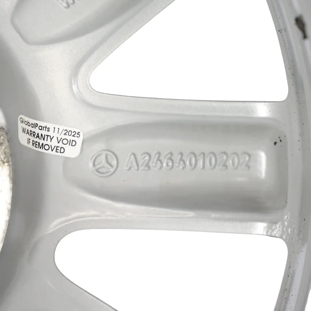 Mercedes W176 W246 Jante alliage argentée 10 branches 16" ET:49 6,5J - SKU A2464010202-1 - Numéro de pièce A2464010202