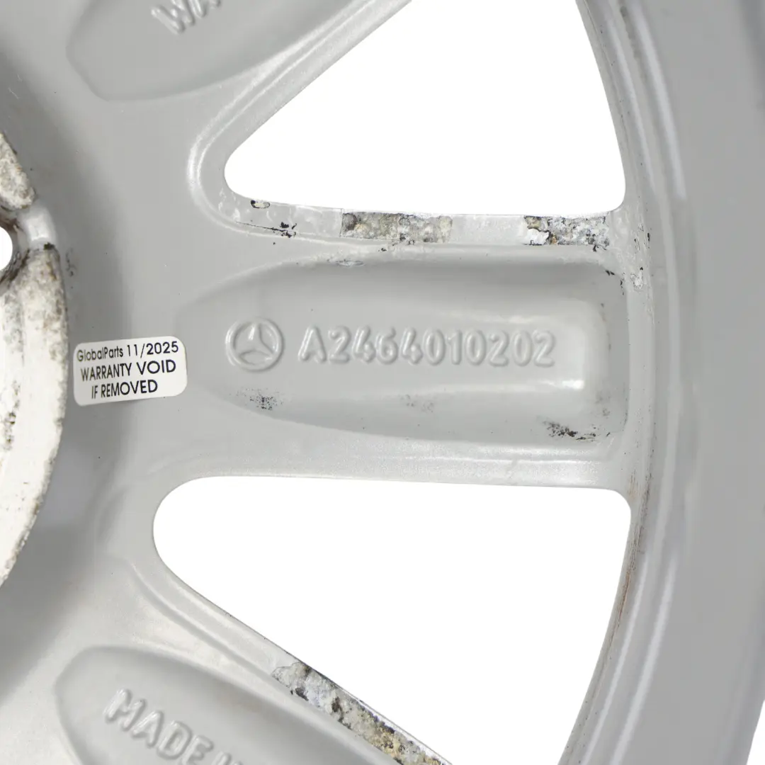 Mercedes W176 W246 Llanta aleación plateada 10 radios 16" ET:49 6,5J - SKU A2464010202-2 - Número de pieza A2464010202
