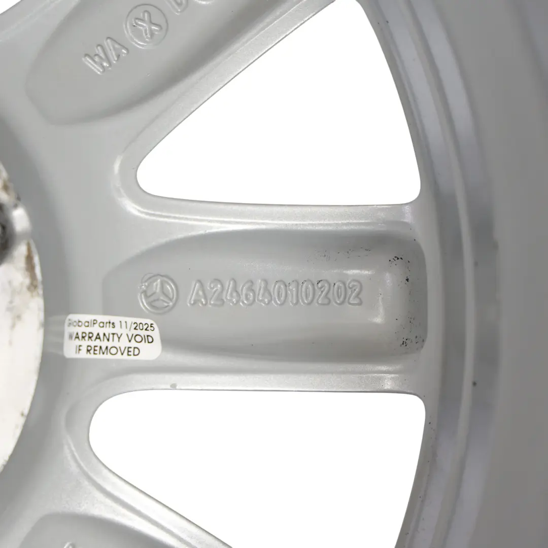 Mercedes W176 W246 Jante Alliage Argentée 10 Branches 16" ET:49 6,5J - SKU A2464010202-4 - Numéro de pièce A2464010202