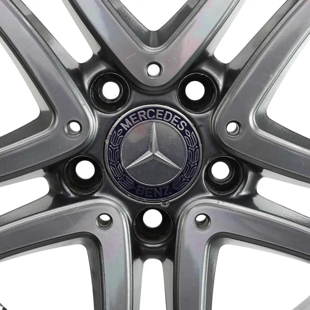 Mercedes W176 Wheel Alloy Rim 17" 5 Double Spoke ET:52.5 7.5J - SKU A2464010302-2 - Part number A2464010302