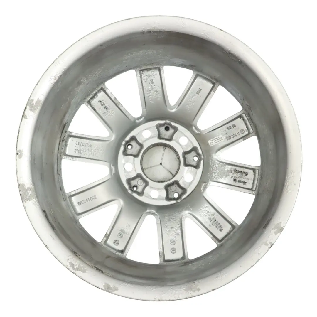 Mercedes W176 Silberne 10-Speichen Leichtmetallfelge 16" ET:49 6,5J - SKU A2464010500-1 - Teilenummer A2464010500