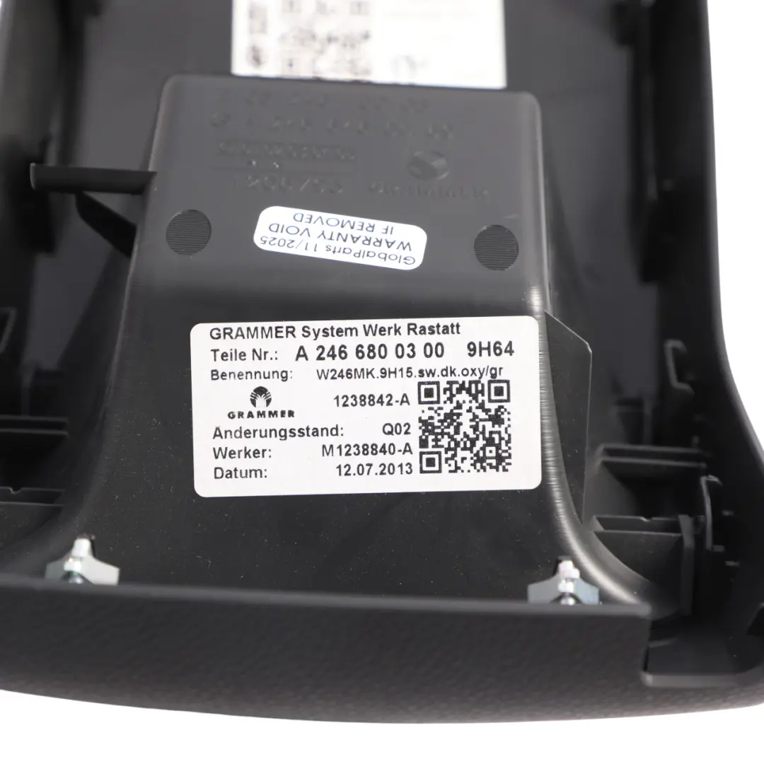 Mercedes W246 Rear Centre Console Trim Panel Cover Storage Box - SKU A2466803502 - Part number A2466803502