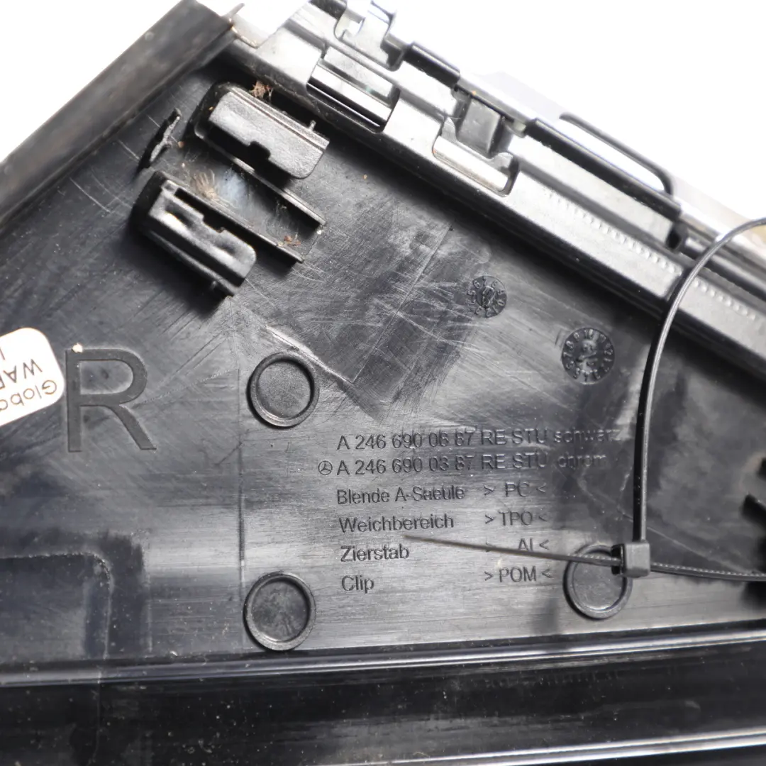 Mercedes W246 Front Door Mirror Wing Trim Triangle Cover Left N/S - SKU A2466900387 - Part number A2466900387