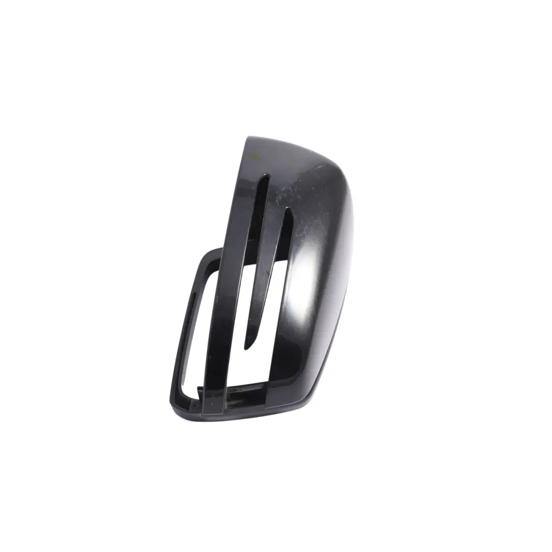 Wing Mirror Cover Cap Left N/S Housing Kosmos Black Metallic - 191 to Mercedes W176 with Part number A2468110100 Mercedes W176 Wing Mirror Cover Cap Left N/S Housing Kosmos Black Metallic - 191 - SKU A2468110100-KB - Part number A2468110100