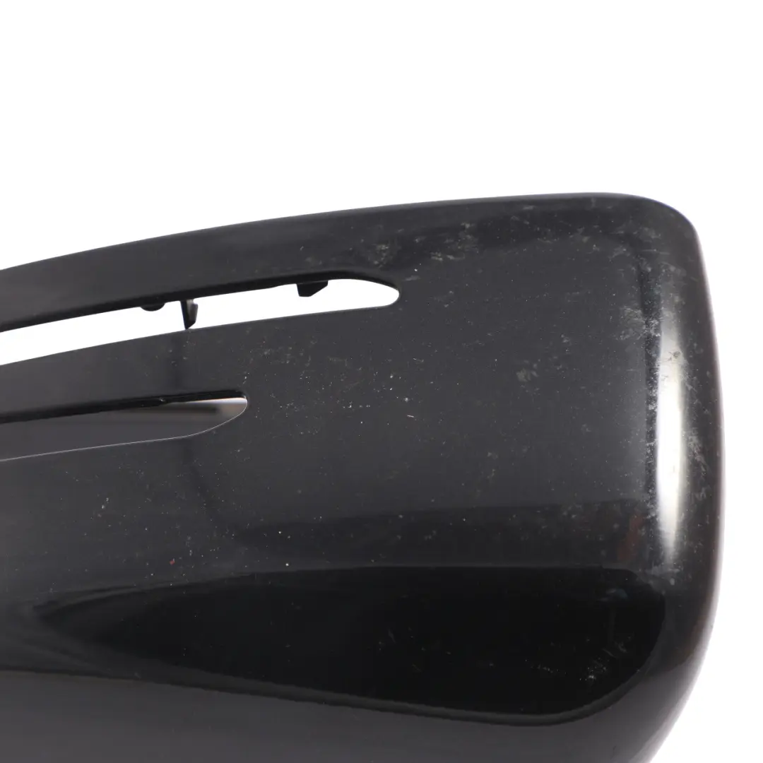 Wing Mirror Cover Cap Left N/S Housing Kosmos Black Metallic - 191 to Mercedes W176 with Part number A2468110100 Mercedes W176 Wing Mirror Cover Cap Left N/S Housing Kosmos Black Metallic - 191 - SKU A2468110100-KB - Part number A2468110100