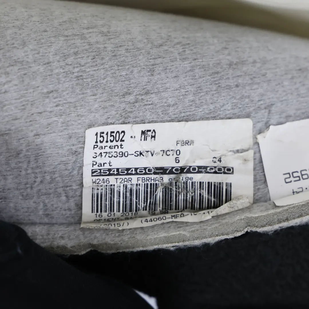 Funda Respaldo Asiento Delantero Imitación Cuero Gris Medio para Mercedes W176 W246 con número de pieza A2469105802 Mercedes W176 W246 Funda Respaldo Asiento Delantero Imitación Cuero Gris Medio - SKU A2469105802-8 - Número de pieza A2469105802