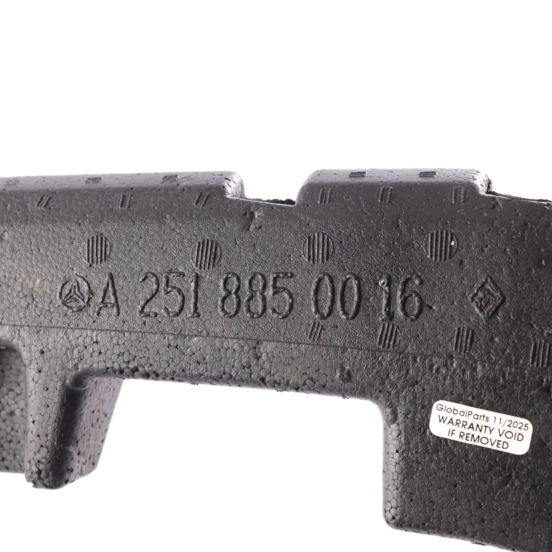 Front Bumper Reinforcement Foam Absorber to Mercedes W251 AMG with Part number A2518850016 Mercedes W251 AMG Front Bumper Reinforcement Foam Absorber - SKU A2518850016 - Part number A2518850016