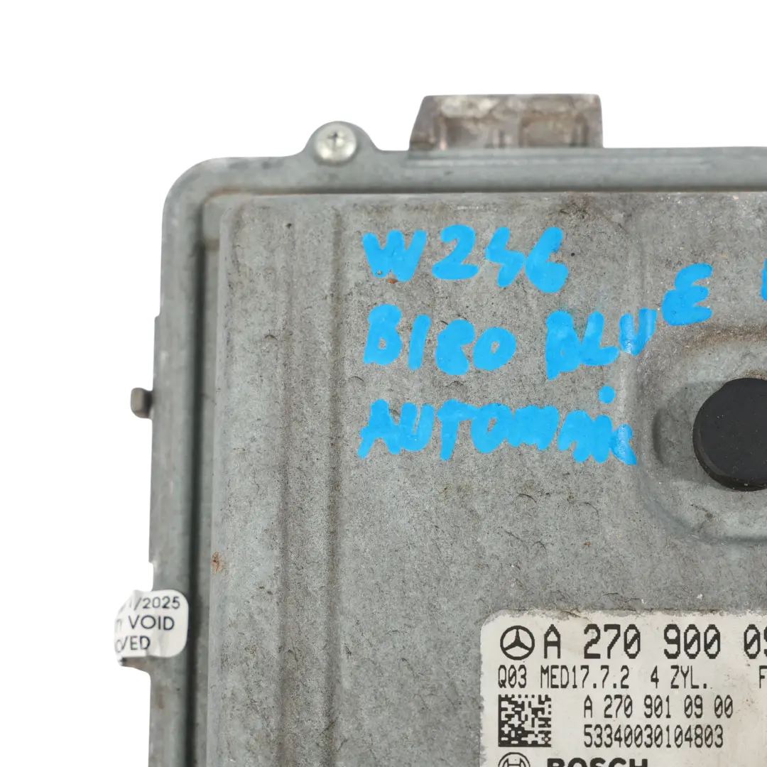 Mercedes W246 B180 270.910 122HP BlueEffi Engine ECU Automatic - SKU A2709000900-7 - Part number A2709000900