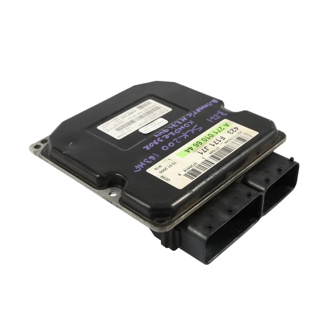 M271.944 163HP Sterownik Silnika ECU Automat do Mercedes R171 o numerze A2710106644 Mercedes R171 M271.944 163HP Sterownik Silnika ECU Automat - SKU A2710106644-1 - Numer Części A2710106644