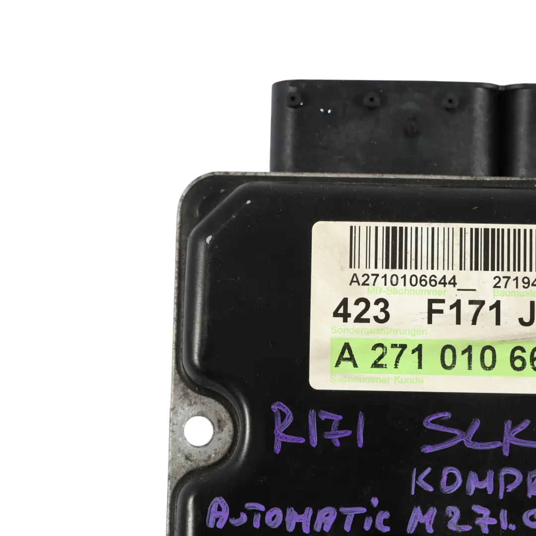 SLK200 M271.944 163HP Controllo Motore ECU Automatico per Mercedes R171 con numero di parte A2710106644 Mercedes R171 SLK200 M271.944 163HP Controllo Motore ECU Automatico - SKU A2710106644-1 - Numero di parte A2710106644