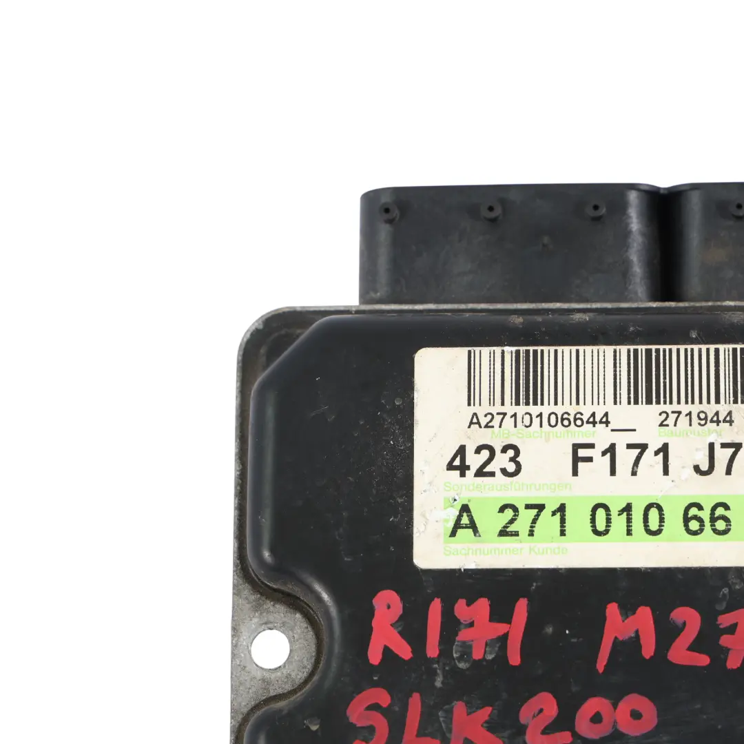 Mercedes R171 SLK200 M271.944 163HP Engine Control ECU Kit Key Lock - SKU A2710106644-2 - Part number A2710106644