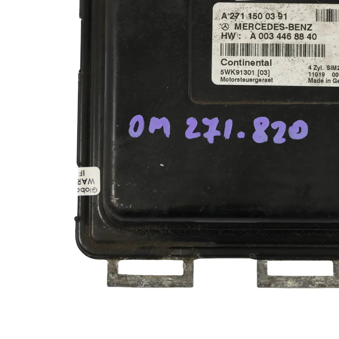 M271.820 156HP Motore ECU Kit Automatico per Mercedes W204 C207 W212 con numero di parte A2711500391 Mercedes W204 C207 W212 M271.820 156HP Motore ECU Kit Automatico - SKU A2711500391-12 - Numero di parte A2711500391