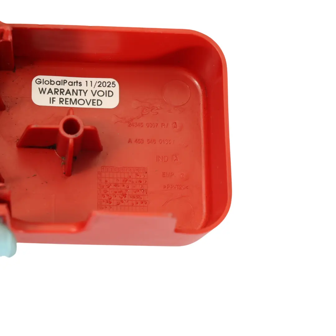 C453 Positive Pole Battery Insulating Cap Cover Trim to Smart Fortwo with Part number A4535460135 Smart Fortwo C453 Positive Pole Battery Insulating Cap Cover Trim - SKU A4535460135 - Part number A4535460135