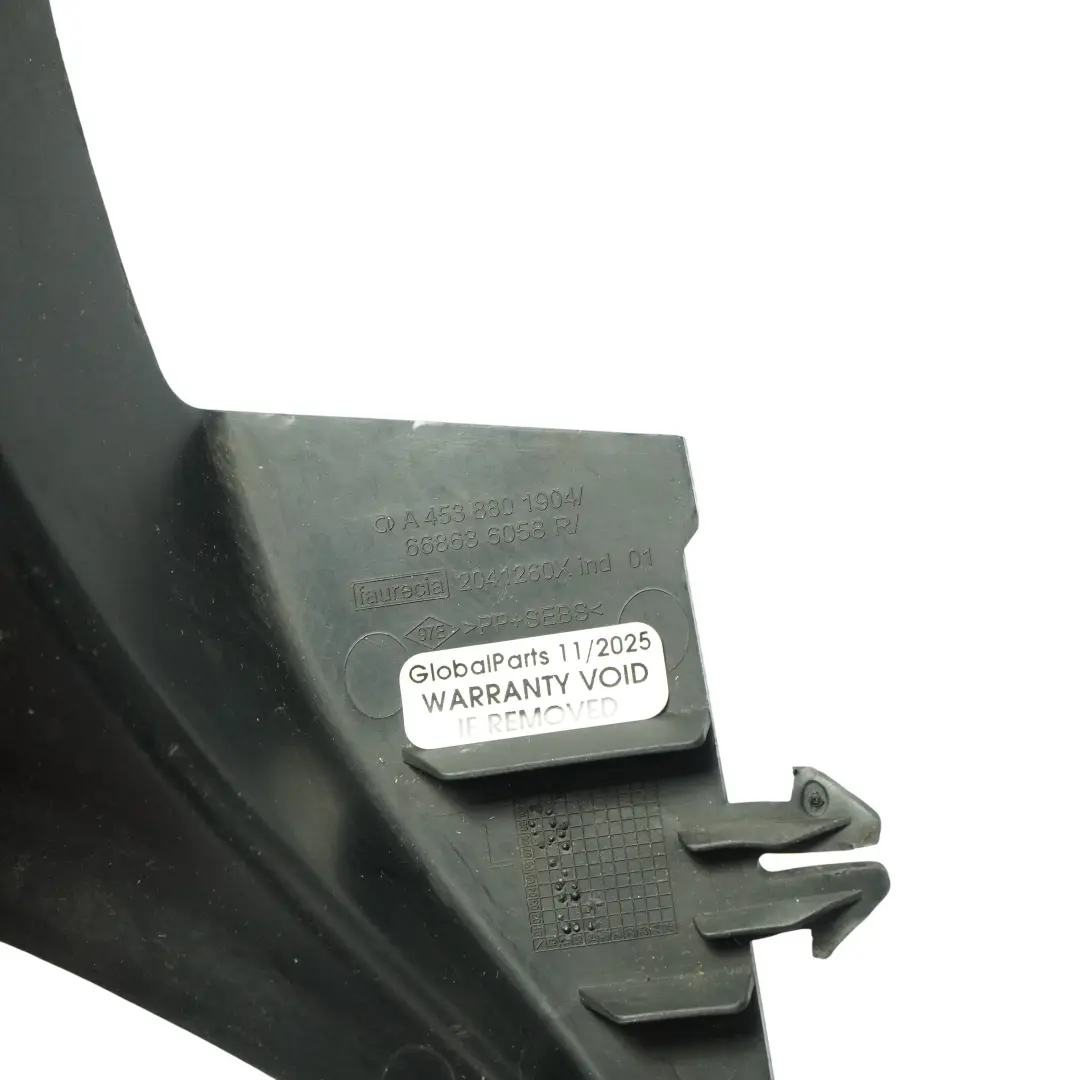 Smart Fortwo C453 Elemento Rivestimento Frontale Parafiamma Sinistro - SKU A4538801904 - Numero di parte A4538801904