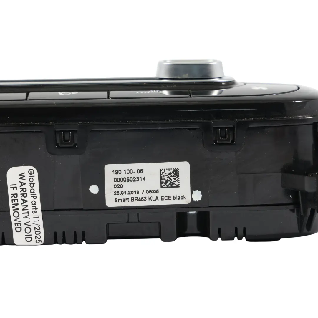 C453 Panel De Control Aire Acondicionado Calefacción para Smart Fortwo con número de pieza A4539050600 Smart Fortwo C453 Panel De Control Aire Acondicionado Calefacción - SKU A4539050600 - Número de pieza A4539050600