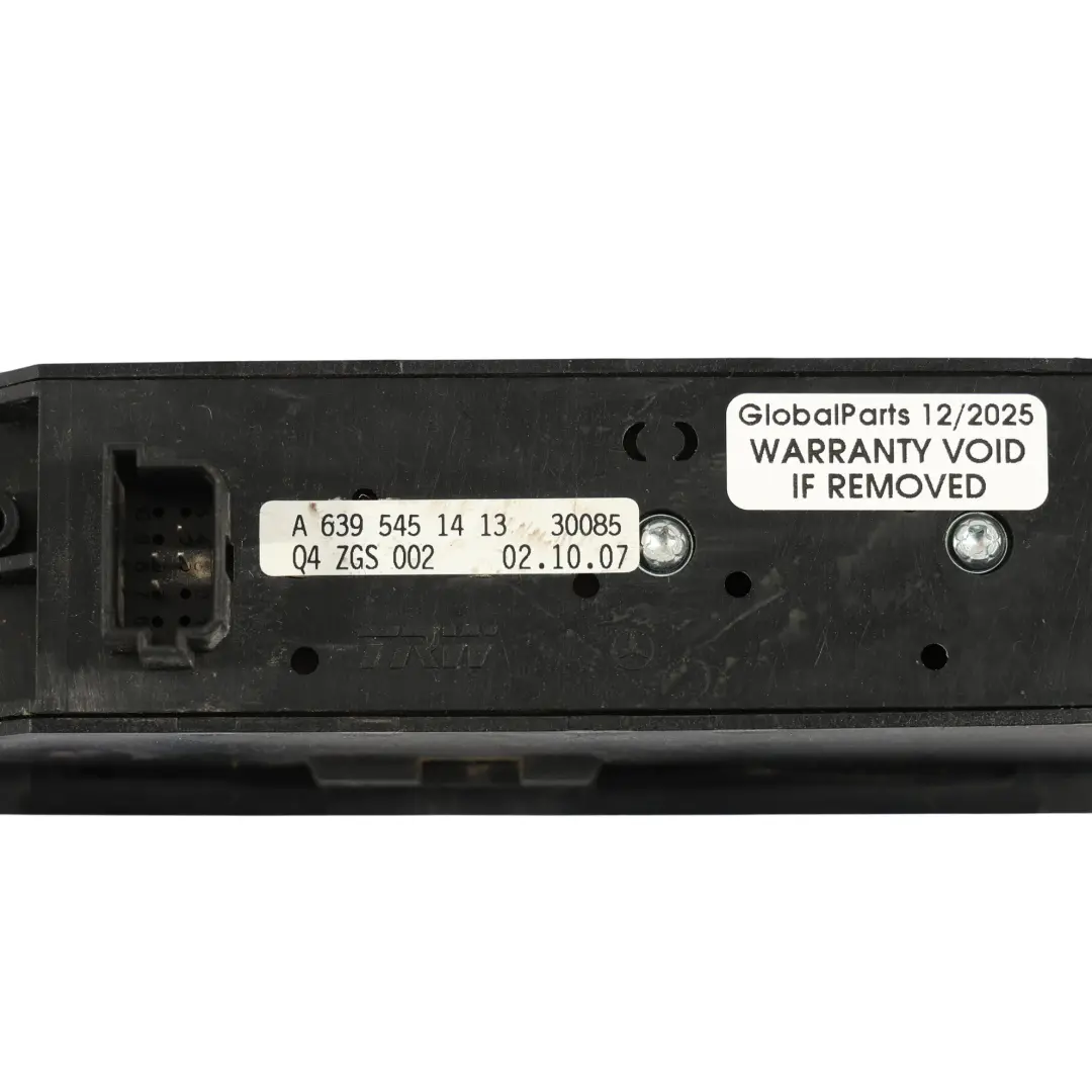 Mercedes W639 Pulsante Interruttore Alzacristalli Lato Passeggero - SKU A6395451413-1 - Numero di parte A6395451413