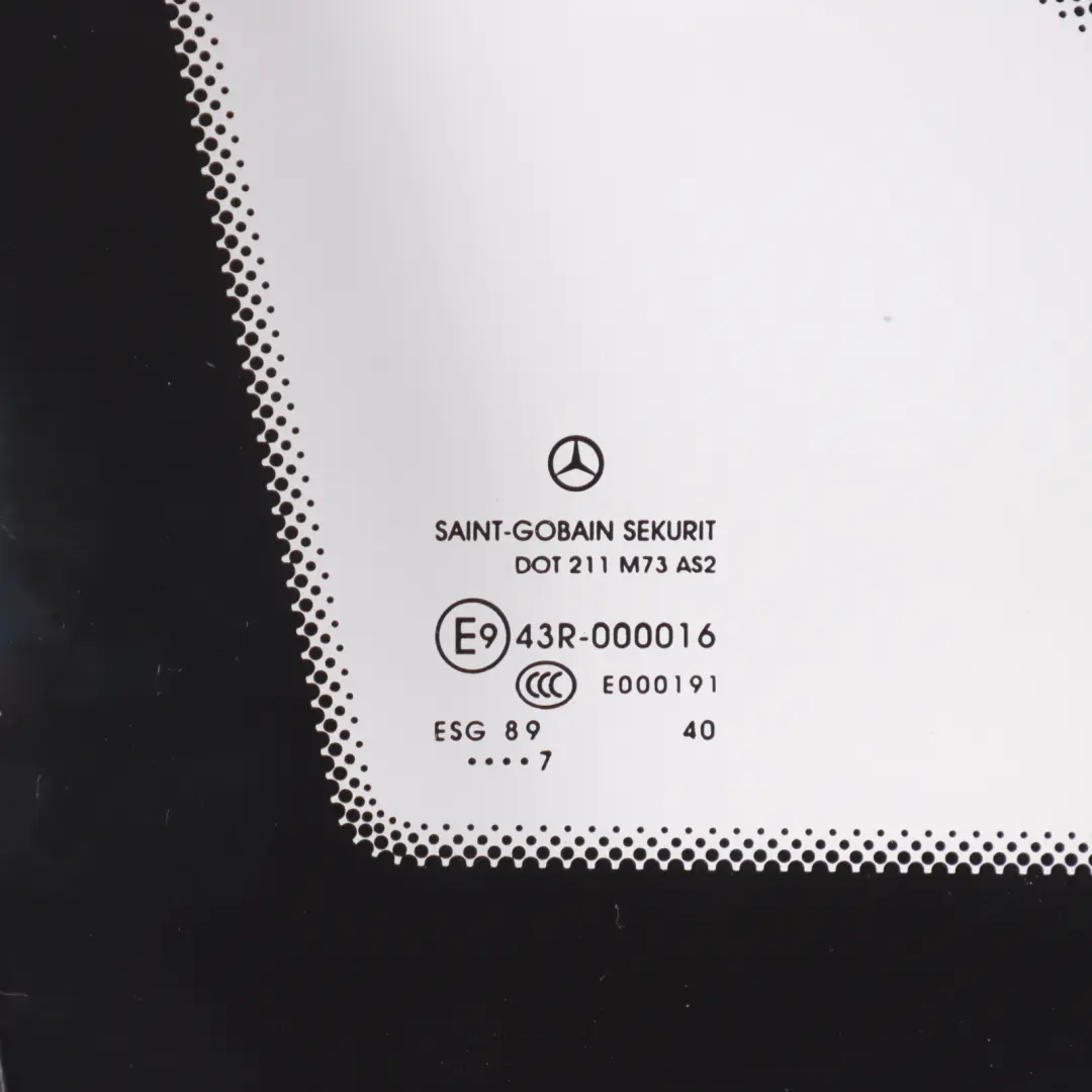 Mercedes Vito W639 Side Quarter Window Front Right O/S Triangle Glass AS2 - SKU A6396736805 - Part number A6396736805