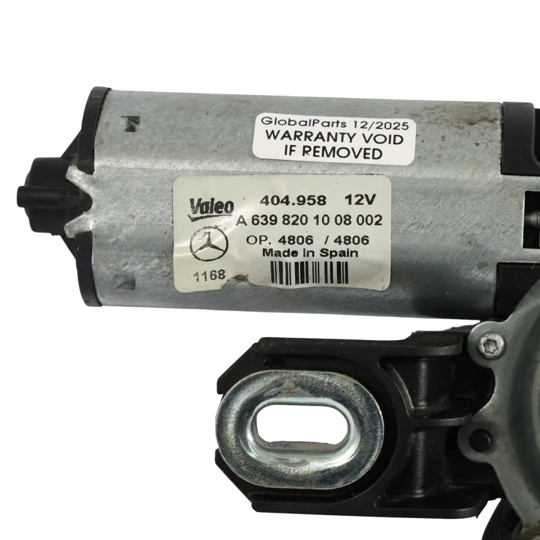 Mercedes W639 Motor De Limpiaparabrisas Puerta Trasera Derecha - SKU A6398201008-1 - Número de pieza A6398201008