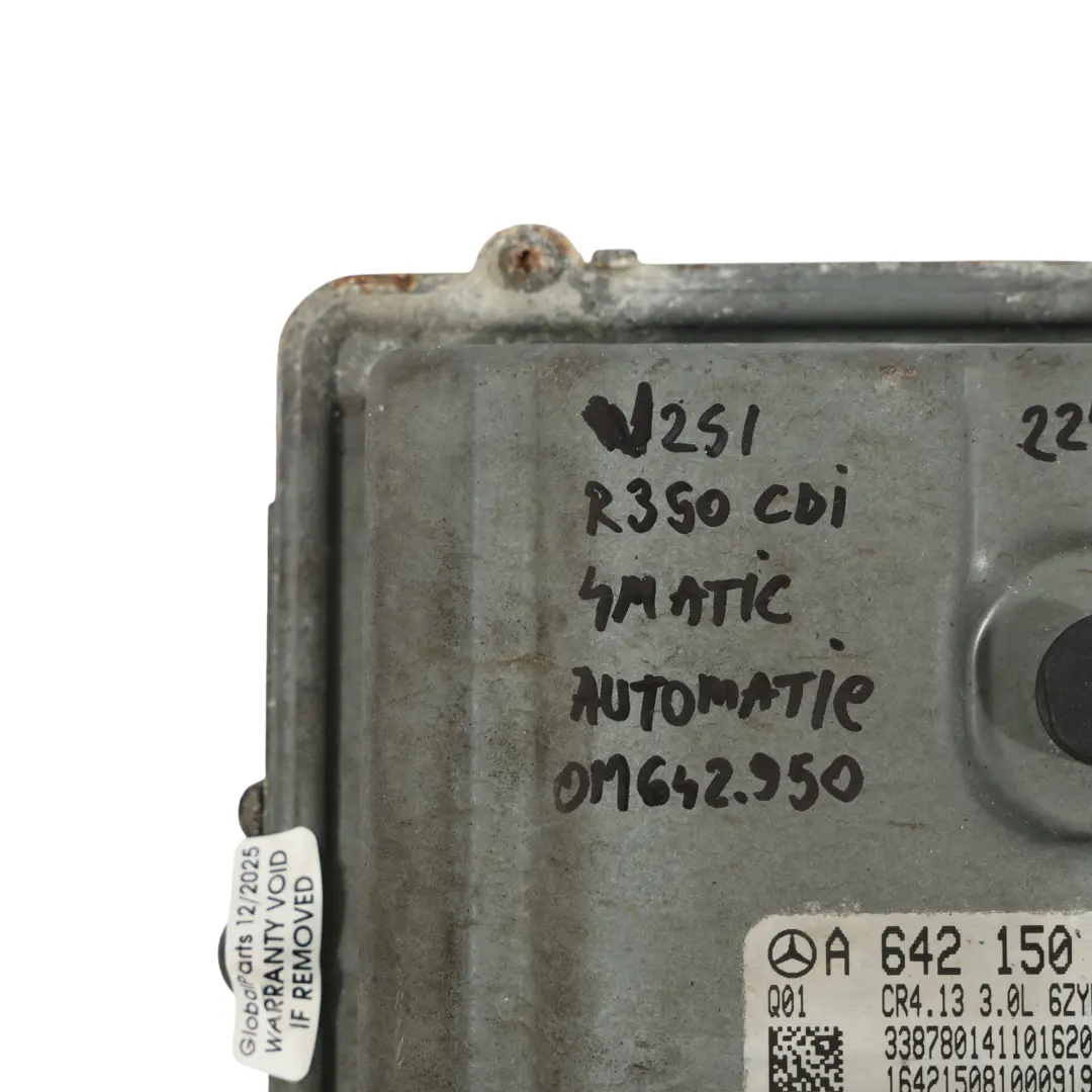 642.950 4-Matic 224HP Motor Control ECU Automático para Mercedes V251 con número de pieza A6421508100 Mercedes V251 642.950 4-Matic 224HP Motor Control ECU Automático - SKU A6421508100-3 - Número de pieza A6421508100