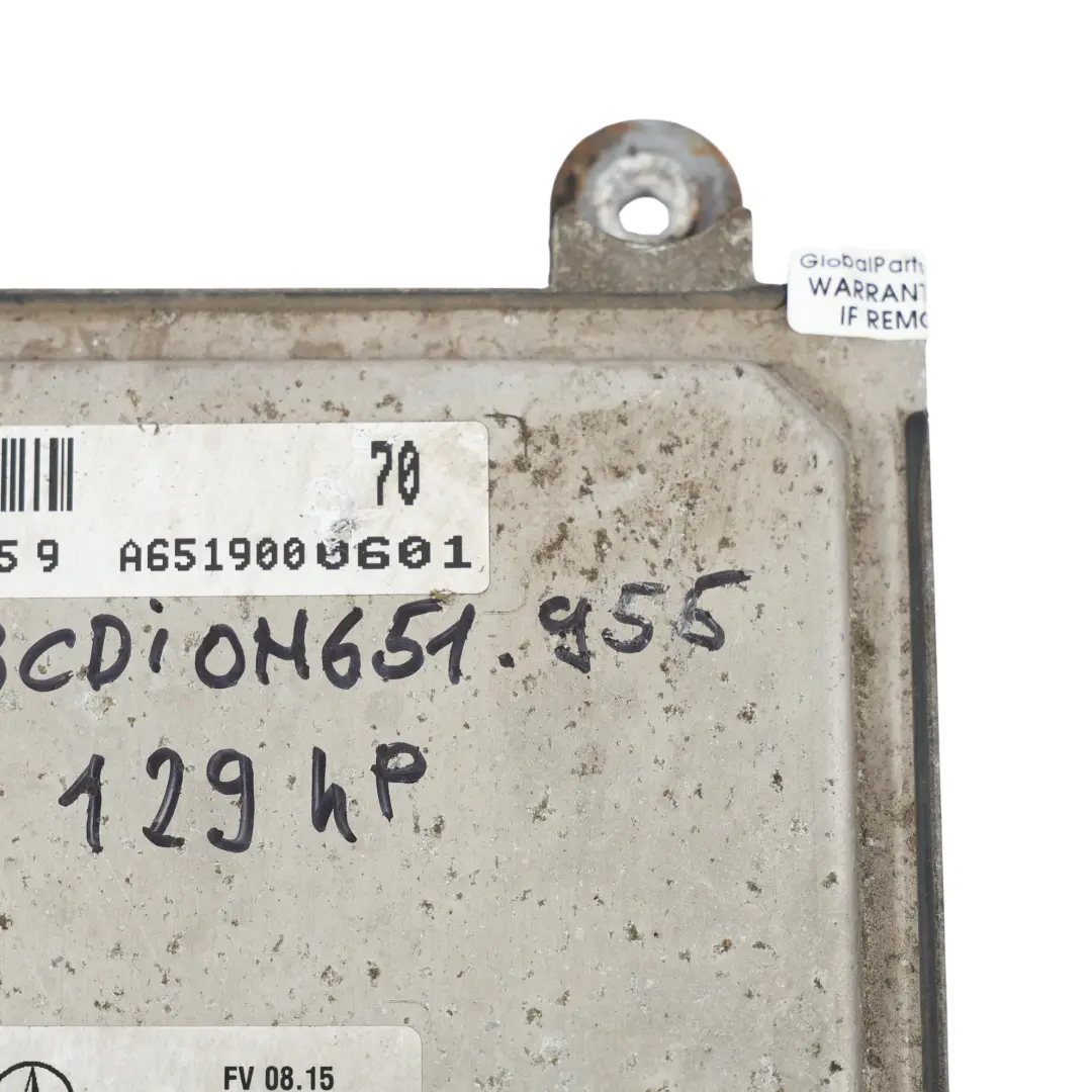 Mercedes Sprinter W906 313 CDI 651.955 129CV Kit ECU Motore Manuale - SKU A6519000601-3 - Numero di parte A6519000601