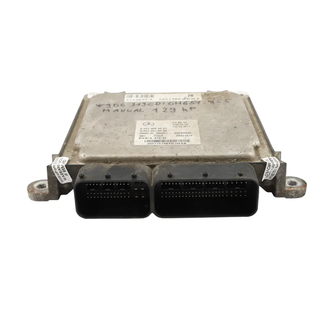 651.955 129CH Kit Calculateur Moteur Manuel pour Mercedes W906 313 CDI à propos du numéro de pièce A6519000601 Mercedes W906 313 CDI 651.955 129CH Kit Calculateur Moteur Manuel - SKU A6519000601-3 - Numéro de pièce A6519000601